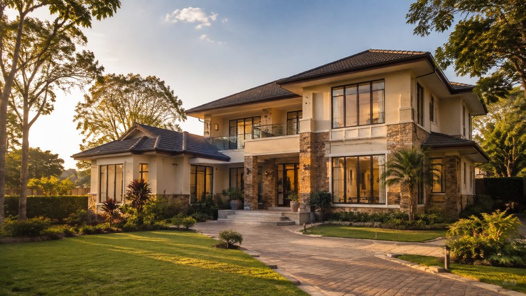 Garden view house
